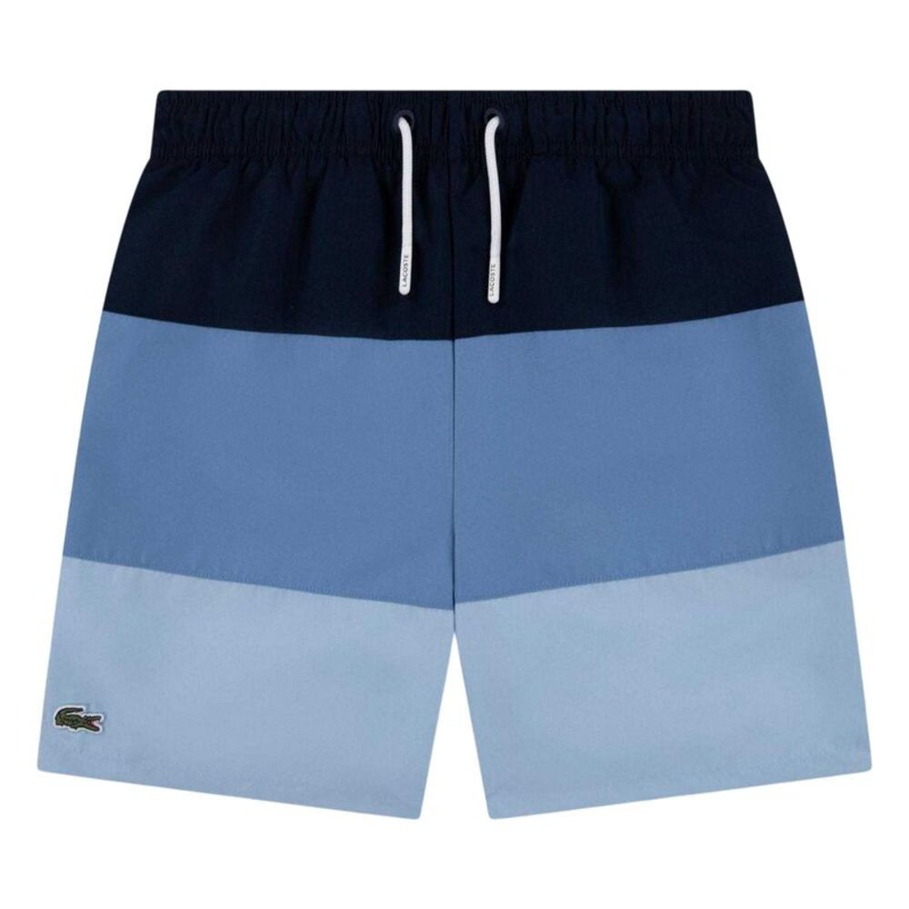 Lacoste Boys Colourblock Relaxed Fit Swim Shorts / Marine Blue